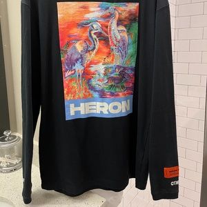 Heron Preston Bird Print Long Sleeve Black